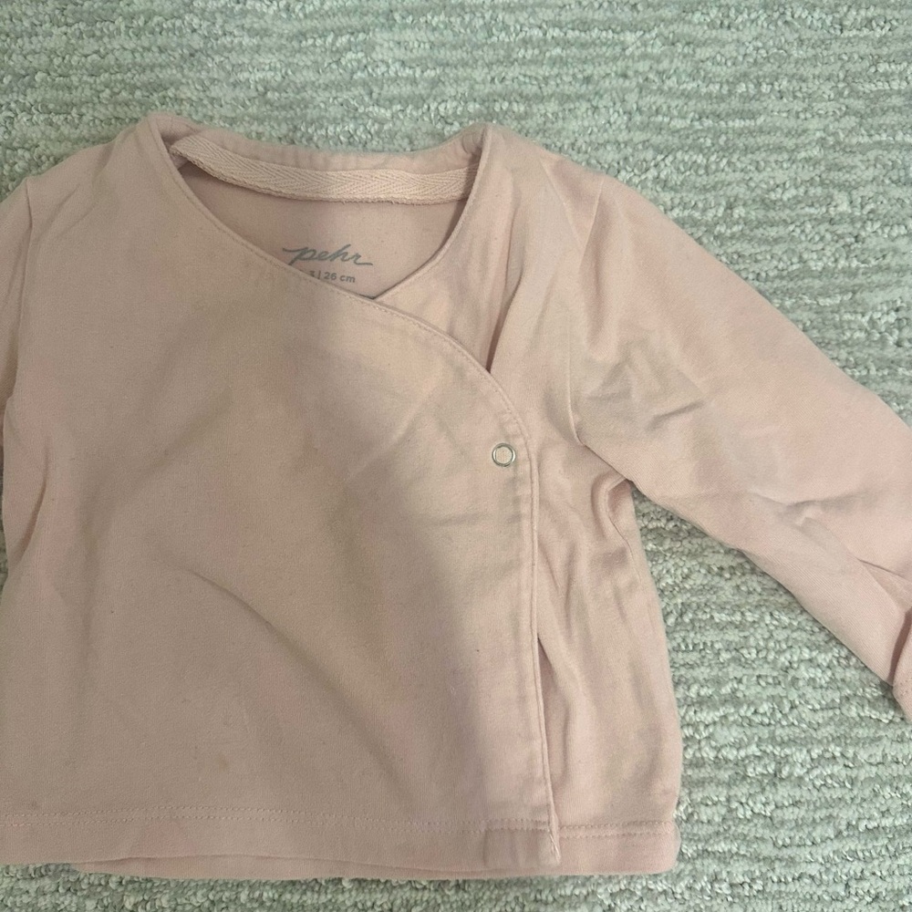 Pehr organic cotton cardigan with snap